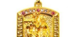 Radha Krishna Pendant with Gold