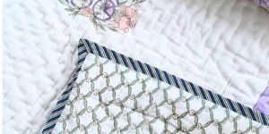 Cart Hand Block Printed Cotton Baby Quilt