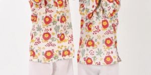 Lion and Mouse- White Unisex Kurta