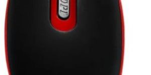 Vibrant Red Wireless Mouse with Nano Receiver