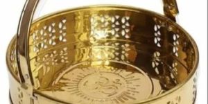 Brass Traditional Pooja Basket
