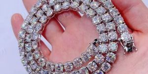 925 Sterling Silver 5MM Moissanite Tennis Chain