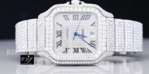 Fully Iced out Moissanite Diamond Watch