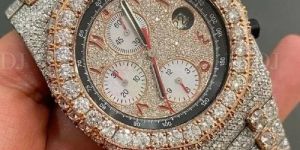 Two Tone Hip Hop Luxury Moissanite Studded Diamond Watch