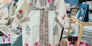 HAND BLOCK PRINTED COTTON BATHROBE