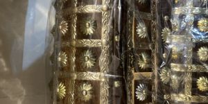 Antique Wooden Trunk with Brass Work