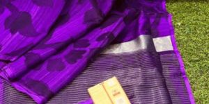 Dupion Katan Silk All over Reshmi Jaal Silk Saree
