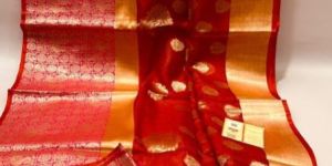 Kanji Kota Check Katan Banarasi Silk Saree