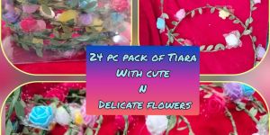 Multi Color Metal Flower Tiara