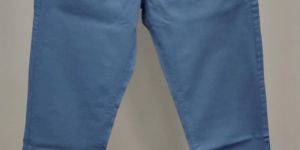 Blue Cotton Trousers Mens