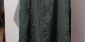 Ladies Gray Cotton Long Dress