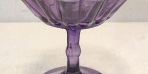 Purple Glass Bowl With Base