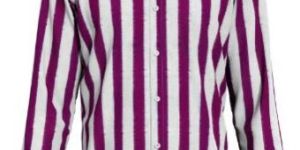 Dorrcee Mens Lilac Striped Cotton Shirt