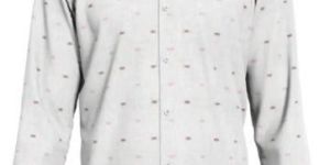 Dorrcee Mens Tapestry Tribute White Cotton Printed Shirt