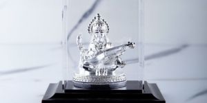 999 Silver Saraswati Mata Idol