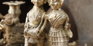 Bell Metal Tribal Couple Figurine