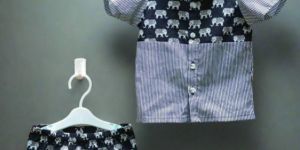 boys striped safari elephant print co-ord set