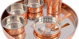 Hammered Copper Thali Set