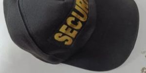 Poly Cotton Black Security Guard Cap