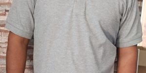 Mens Grey Polo T-Shirt