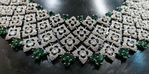 Artificial Stone Choker Necklace Set
