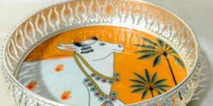 Metal Silver German Printed Tray