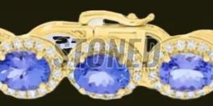 Ladies Tanzanite Sterling Silver 925 Bracelet