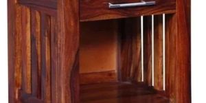 45X40X45 Inch Brown Wooden Bedside Table