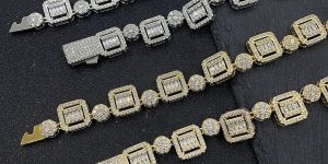 925 Sterling Silver Cuban Diamond Chain