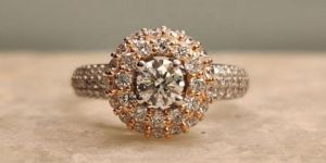 Gold Hip Hop Lab Grown Round Cut Diamond Ring