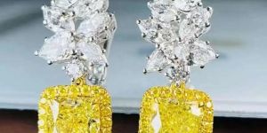 Hoop Marquise Cut Diamond Earrings