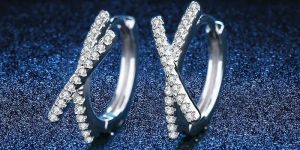 Moissanite Cluster Diamond Earrings