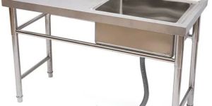 Stainless Steel Table with Sink
