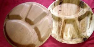 Disposable Areca Leaf Compartment Plate