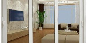 3 Track UPVC Sliding Door with Mosquito Net