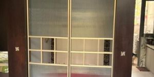 Rose Gold Aluminium Profile Lining Design Door