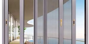 UPVC 3 Track Sliding French Door with Mosquito Net