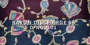 Rayon Discharge Printed Kurti Fabric