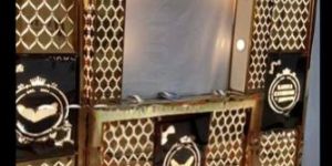 4.5 Feet LED Wooden Catering Counter