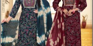 Ladies Capsule Foil Print Pant Dupatta Kurti