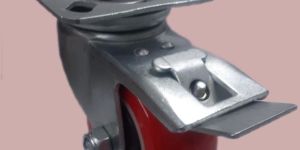 2'' CHROME WITH 2 BEARING PLATED PU CASTOR WHEEL