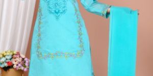 Ladies Turquoise Blue Pant Suit