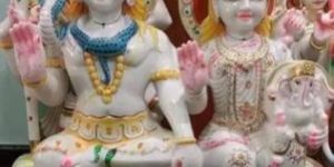 4 Feet Marble Gauri Shankar Statue