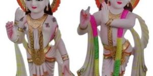 4 Feet Marble Radha Krishna Statue