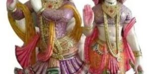 5 Feet Marble Radha Krishna Statue