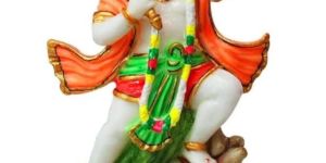 Marble Hanuman Sanjeevani Parvat Statue