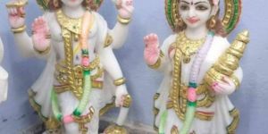 Marble Vishnu Laxmi Statue