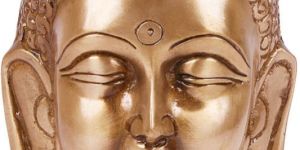 Brass Buddha Face Statue