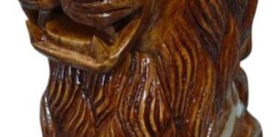 Wooden Lion Hand Carved Sculpture
