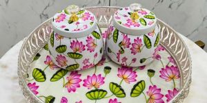 German Silver Basket Pichwai Jar